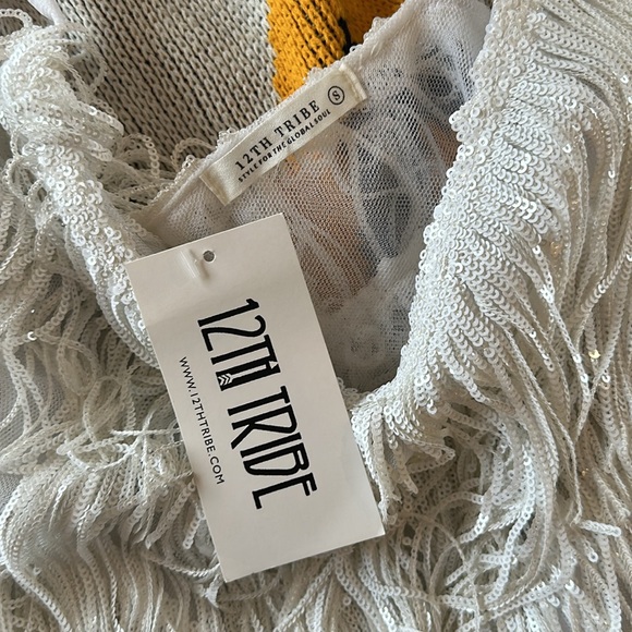 White Fringe Dress - Picture 3 of 4